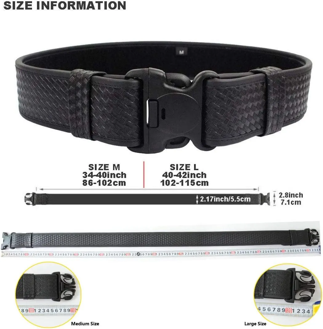10-in-1 Police Duty Utility Belt Rig, Security Guard Modular Law Enforcement Duty Belt with Pouches