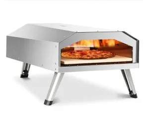 12" Gas Pizza Oven, Stainless Steel Outdoor Pizza Oven, Sliver