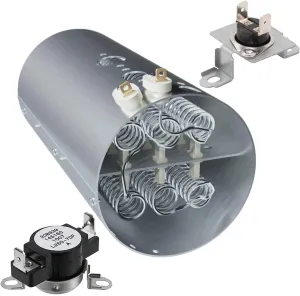 137114000 Dryer Heating Element Assembly With 137032600 137060800 Thermal Fuse 3204267 508516 High Limit Thermostat Replacement Kit, Compatible with Frigidaire, Electrolux, Crosley, Kenmore Dryer