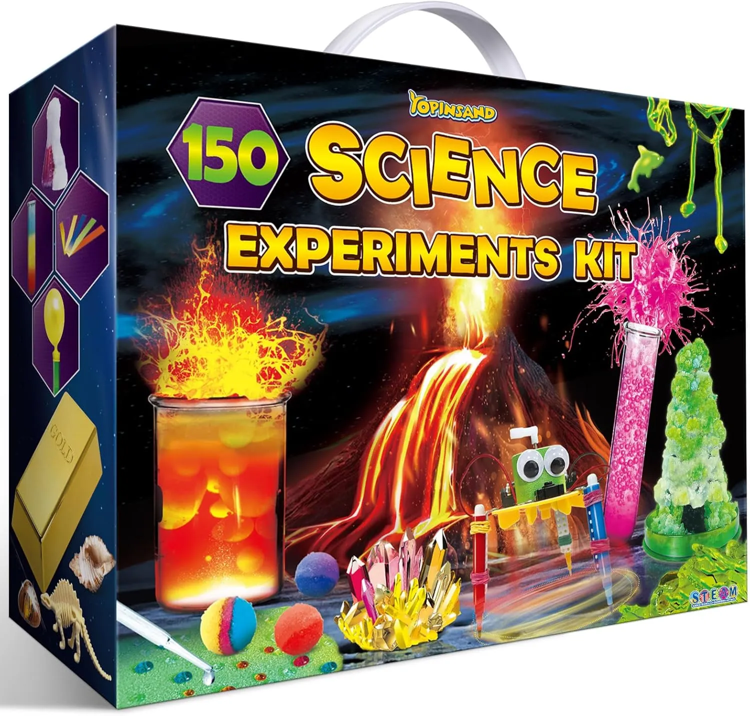 150 Experiments Science Kits for Kids, Chemistry Set, S.T.E.M Projects Scientific Toys Birthday Gifts Idea for Boys Girls Educational Scientist Kit