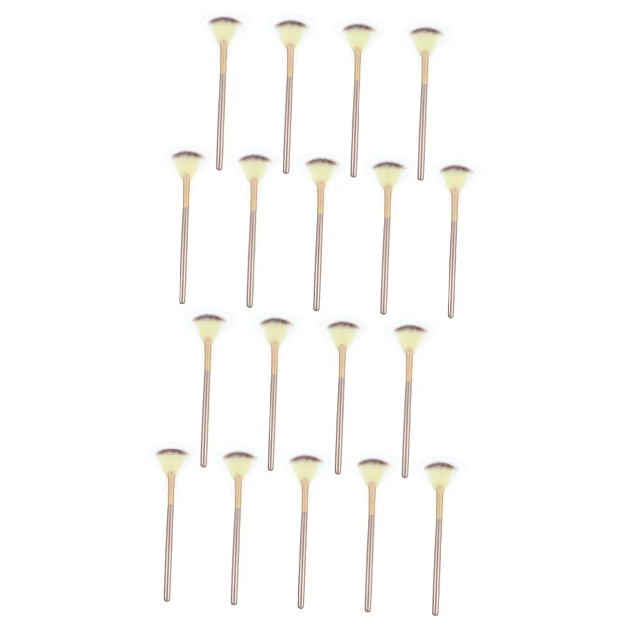 18pcs Fan Shaped Makeup Brush Soft Highlight and Contouring Brushes for Precision Application for Daily and Easy to Clean Manmade Fibers Color