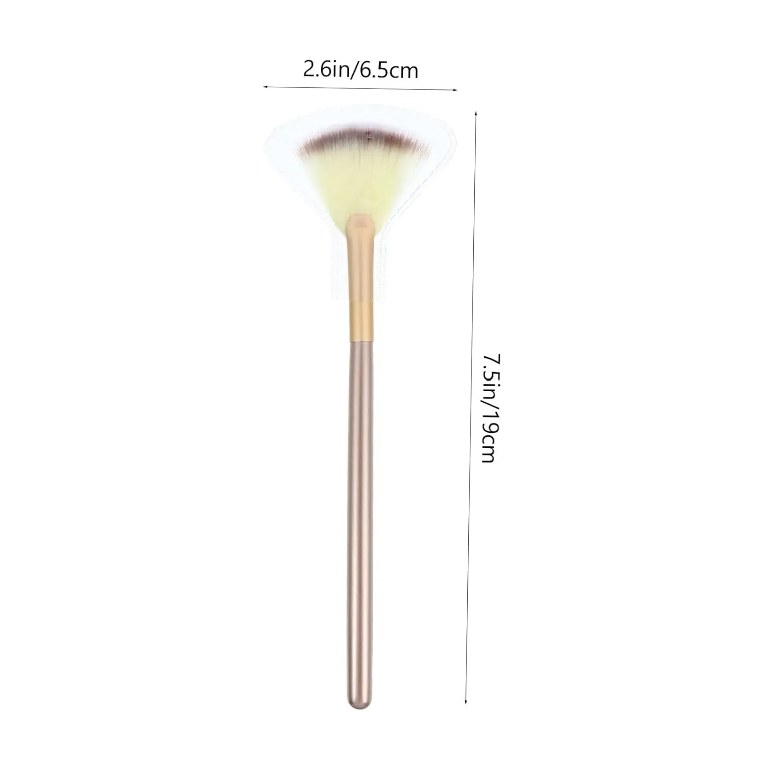18pcs Fan Shaped Makeup Brush Soft Highlight and Contouring Brushes for Precision Application for Daily and Easy to Clean Manmade Fibers Color