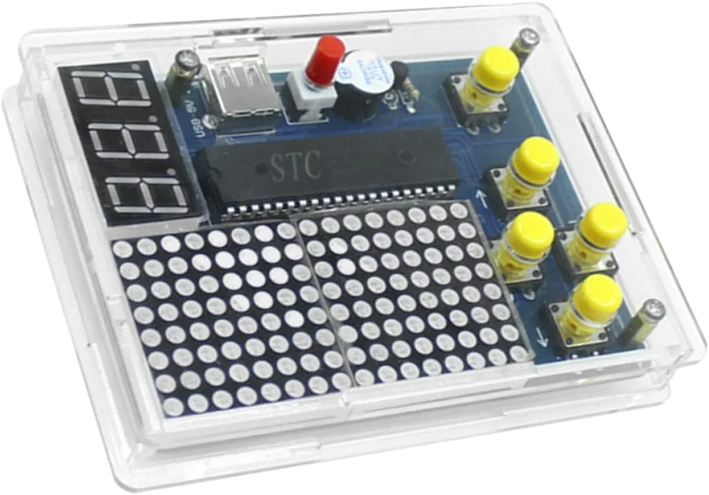 1set Game Console Parts Electronic Soldering Kit for Handheld Game Console Assembly Includes Battery Box No Batteries for Beginners and Educational Projects