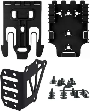 2 Pcs Qls Quick Locking System Kit with Locking Fork and Receiver Plate Tourniquet Holder Gun Holster Drop Flex Adapter and Mid-Ride Belt Loop with Leg Platform Shroud Attachment