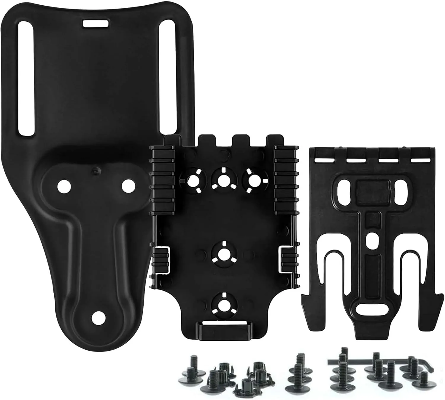 2 Pcs Qls Quick Locking System Kit with Locking Fork and Receiver Plate Tourniquet Holder Gun Holster Drop Flex Adapter and Mid-Ride Belt Loop with Leg Platform Shroud Attachment