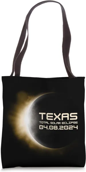 2024 Solar Eclipse Texas Souvenir Totality Tote Bag