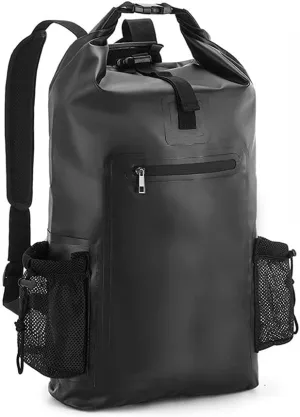 20L,40L,50L,Waterproof Gym Bag,Travel Pack Bag For Kayaking,Beach,Surfing,Rafting,Fishing,Camping Overnight., Small, Black