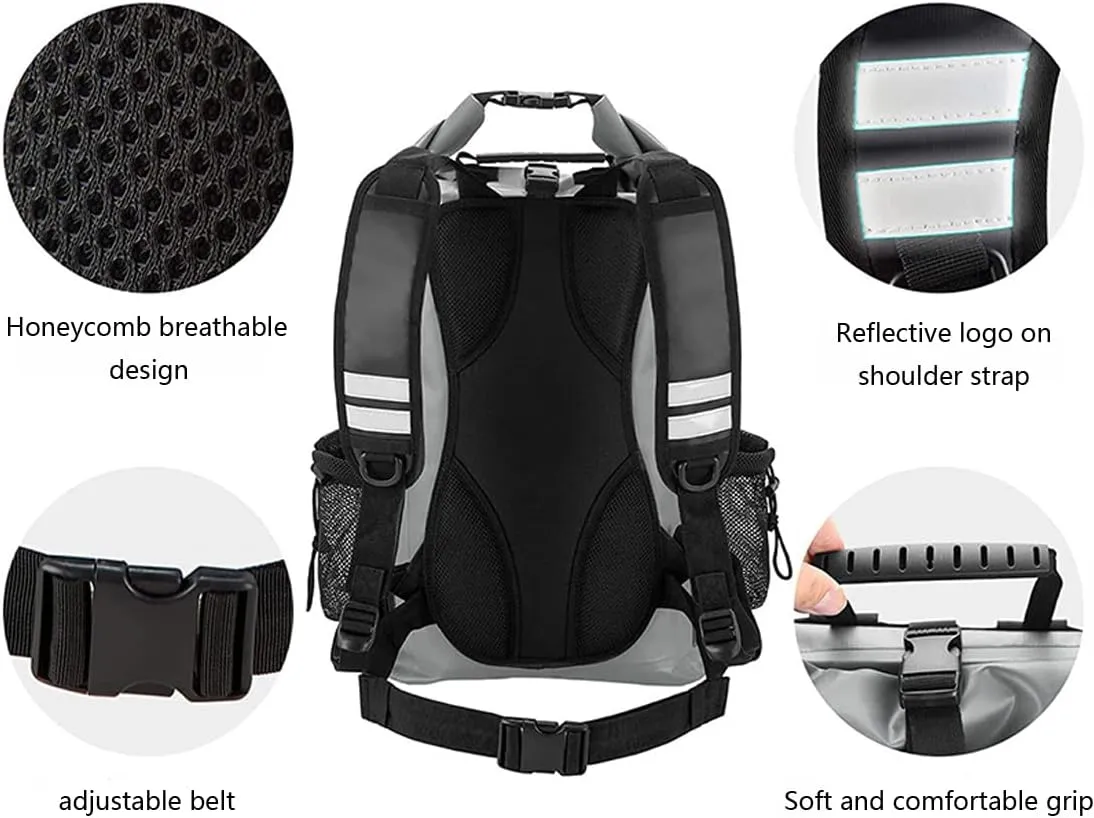 20L,40L,50L,Waterproof Gym Bag,Travel Pack Bag For Kayaking,Beach,Surfing,Rafting,Fishing,Camping Overnight., Small, Black