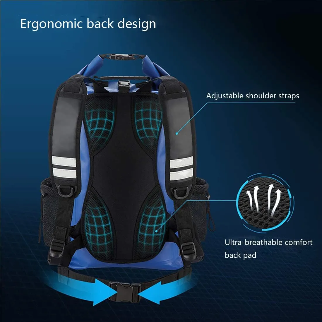 20L,40L,50L,Waterproof Gym Bag,Travel Pack Bag For Kayaking,Beach,Surfing,Rafting,Fishing,Camping Overnight., Small, Black
