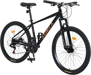 26 Inch Mountain Bike- 24-Speed All-Terrain Bicycle with Suspension Fork, Double Disc Brake and Kenda Tires, Durable Steel Frame Mountain Bikes for Trail Road Riding