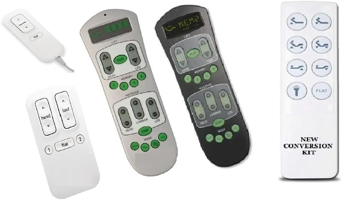 3 Piece Basic Non Massage Conversion KIT- Compatible with Lost or Broken Tempurpedic TUF-100, TES200, Ergo Grand or Premier Remote Control