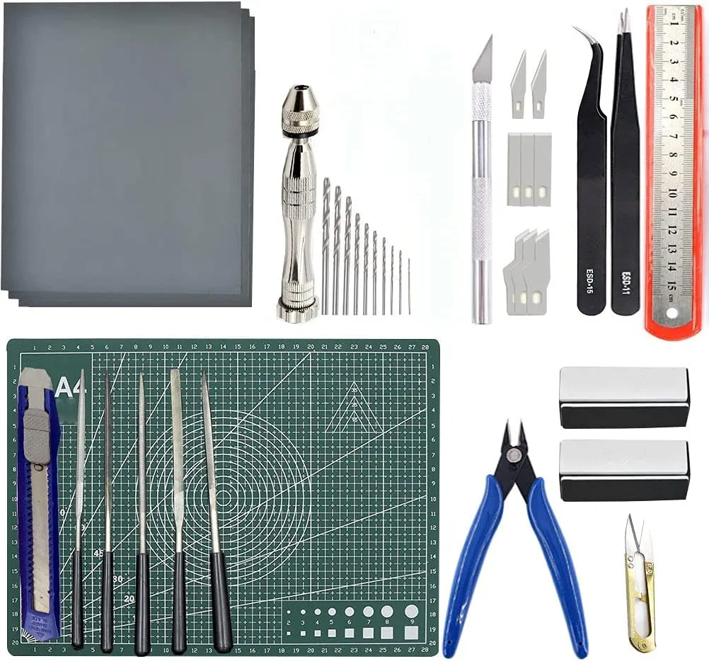 37PCS Model Tools for Gundam, Professional Model Tool Kit for Gundam Hobby Building Tools Modeler Basic Tools Craft Set for Gundam Car Basic Model Building, Repairing and Fixing