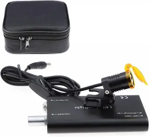 3W Portable Metal Headlight Insert Clip Headlamp with Filter for Binocular Loupe Premium Bag (Black), RA-005HST