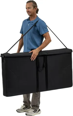 4’x2’x5" Universal Gear Bag for Portable Stage, LED Screens, DJ Facade Carry & Travel Bag, Art Portfolio W/Shoulder Strap & Handle (Black)