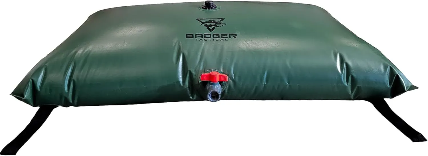 50 Gallon Food Grade Water Bladder/Tank-Includes Brass Fittings for Quick Garden Hose Connection/Camping Gear/Survival Kit/Rain Barrel Alternative/Emergency Water Storage