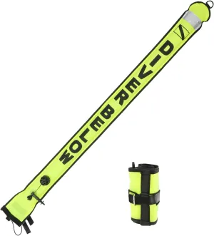 5ft SMB Surface Marker Buoy, Surface Marker Signal Tube Scuba Diving Open Bottom Marker with High Visibility Reflective Band for Underwater Diving Snorkeling