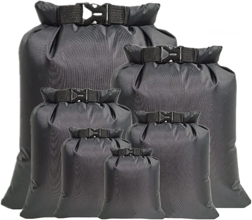 6 Pcs Outdoor Dry Bags Hiking Canoe Floating Boating Storage