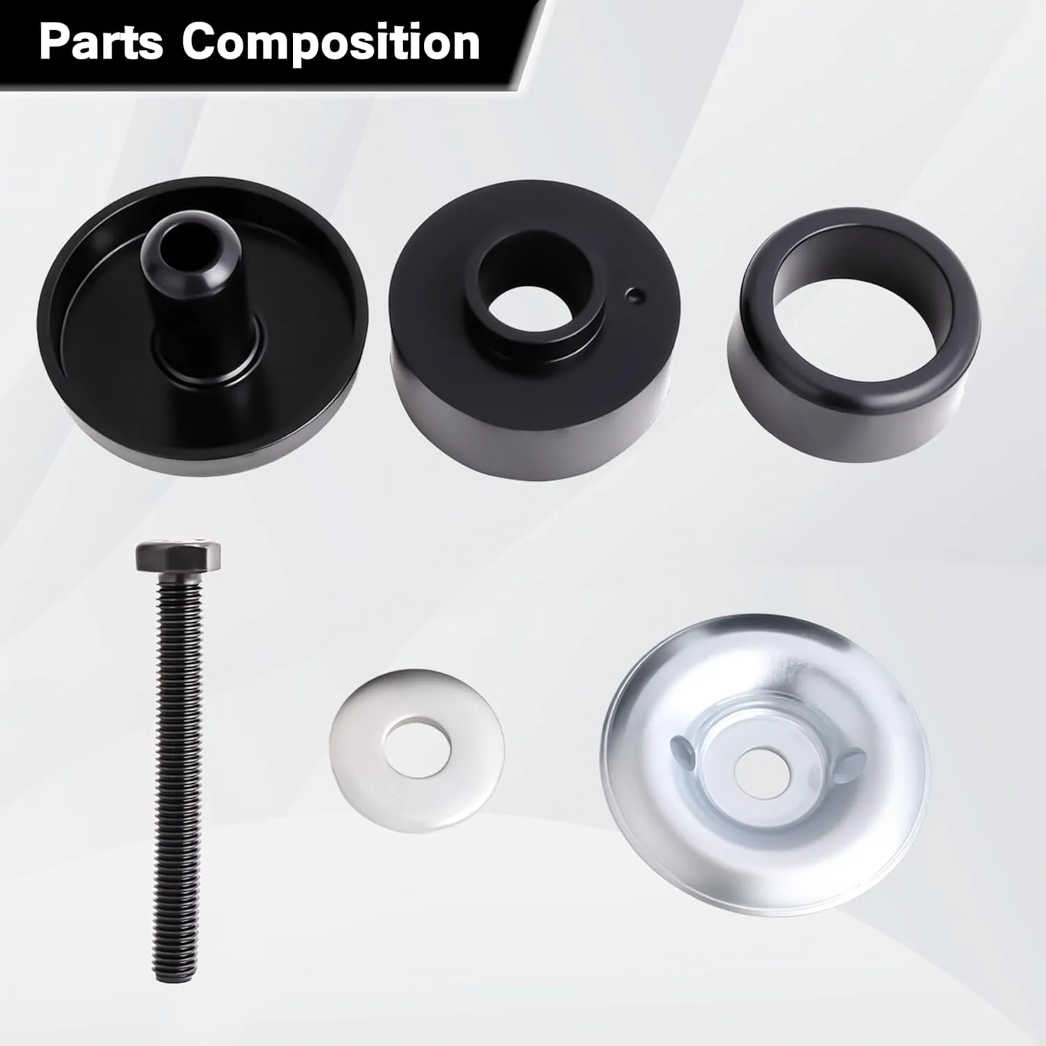 6PCS 924-180 924-181 Body Cab Mount Bushing Kit Compatible with 1994-2004 Chevy S10 Pickup Chevrolet GMC Sonoma Upper & Lower Bushings Retainer Bolt Rubber Shock Absorber Position 1 2 or 3