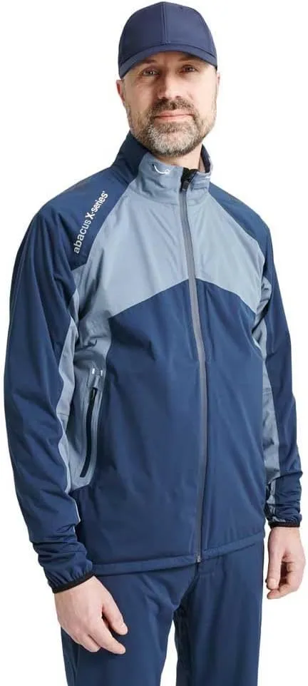 ABACUS Sportswear 100% Waterproof Stretchable Breathable Active Sports Men Pitch Rain Jacket (US, Alpha, Medium, Regular, Regular, dusty blue)