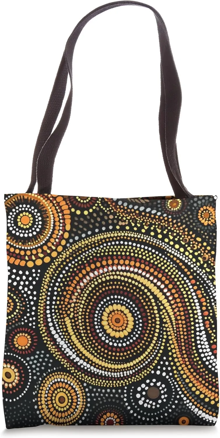 Aboriginal Dot Painting Pattern Tote Bag