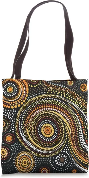Aboriginal Dot Painting Pattern Tote Bag