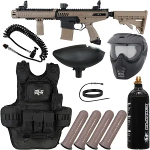 Action Village Tippmann Stormer Elite Dual Fed Heavy Gunner Paintball Gun Package Kit