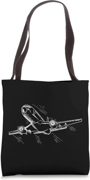 Aircraft Pilot Airplane Sketch Aviation Engineer Plane Tote Bag