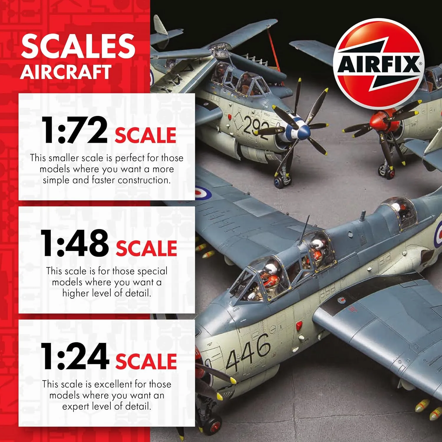 Airfix Hawker Tempest MK V 1:72 WWII British Military Aviation Plastic Model Kit A02109