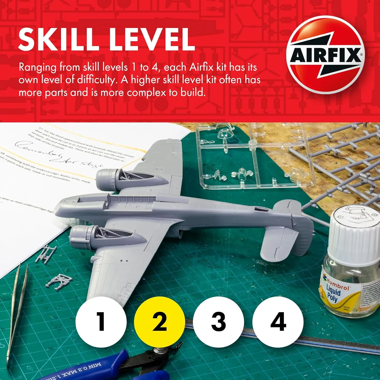 Airfix Hawker Tempest MK V 1:72 WWII British Military Aviation Plastic Model Kit A02109