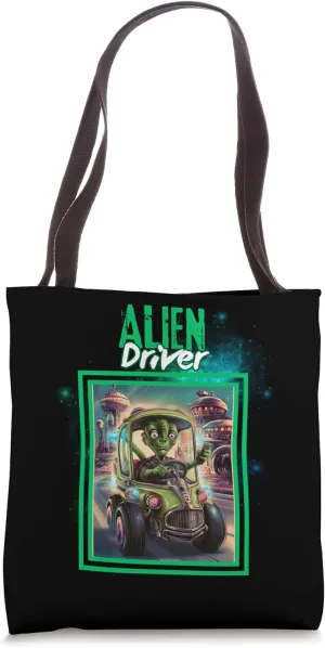 Alien Driver Sci-Fi Adventure Driving Gear Tote Bag