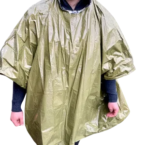 All-Weather Survival Poncho: Thermal & Waterproof Emergency Gear