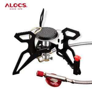 ALOCS CS-G22 Compact Portable Camping Mini Pocket Cooking Gas Stove Propane Burner for Outdoor Backpacking Hiking Camping Picnic
