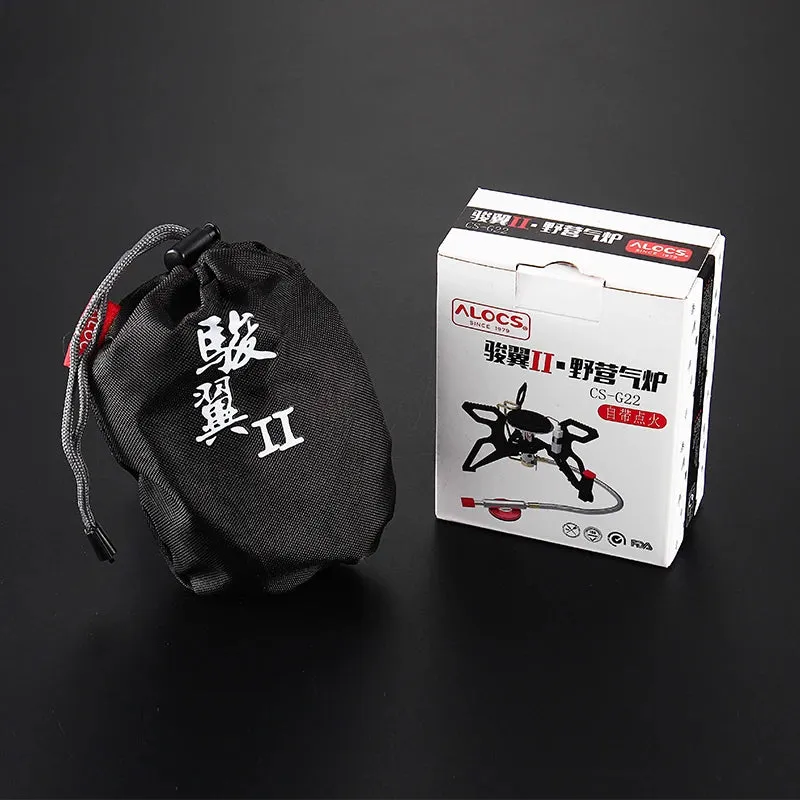 ALOCS CS-G22 Compact Portable Camping Mini Pocket Cooking Gas Stove Propane Burner for Outdoor Backpacking Hiking Camping Picnic