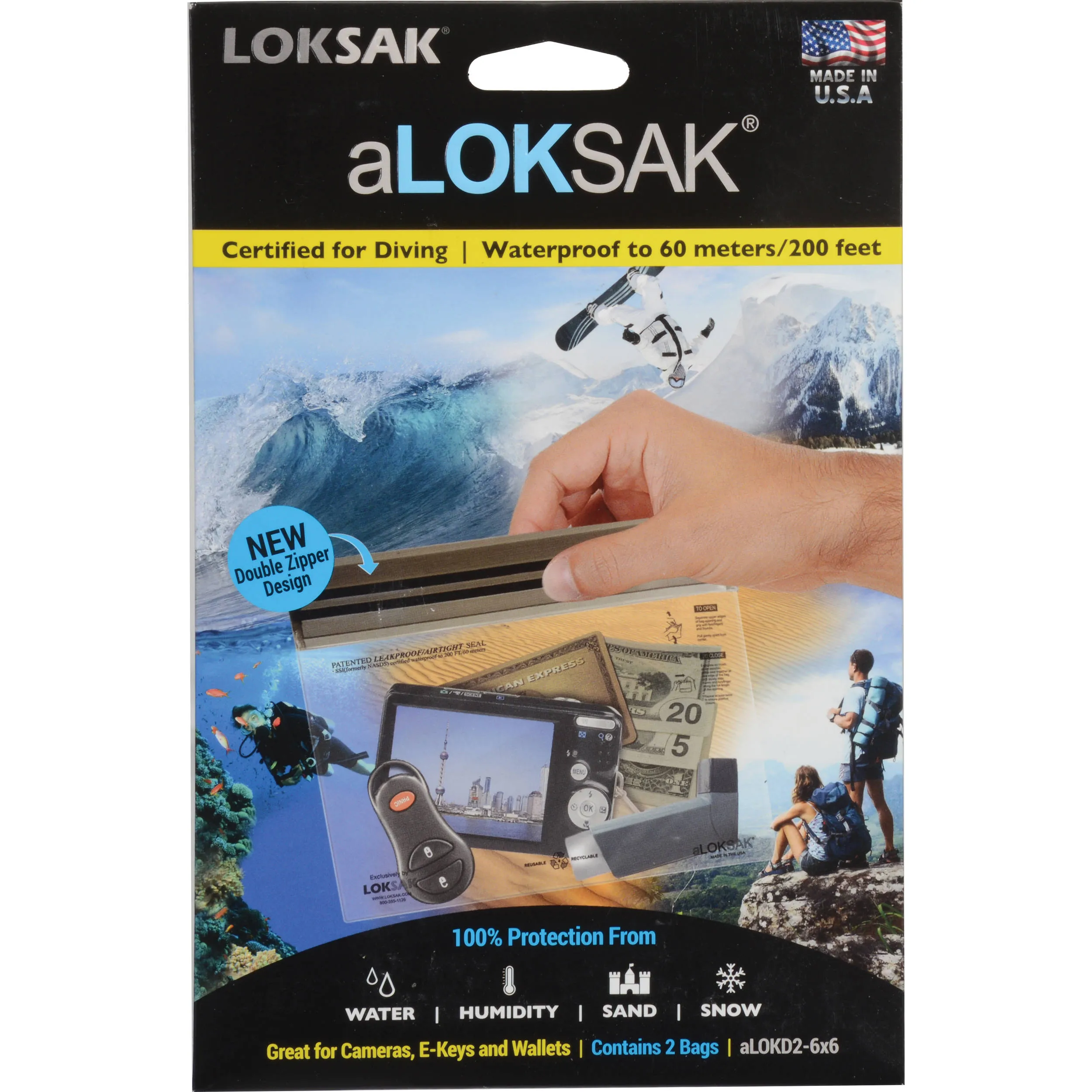 aLOKSAK Double Zip Waterproof Pouch