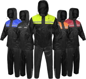 ALPHA CYCLE GEAR Rain Suit for Men & Women Jackets Pant Gear Reflective Rainsuit Waterproof (GREEN, 2X-LARGE)