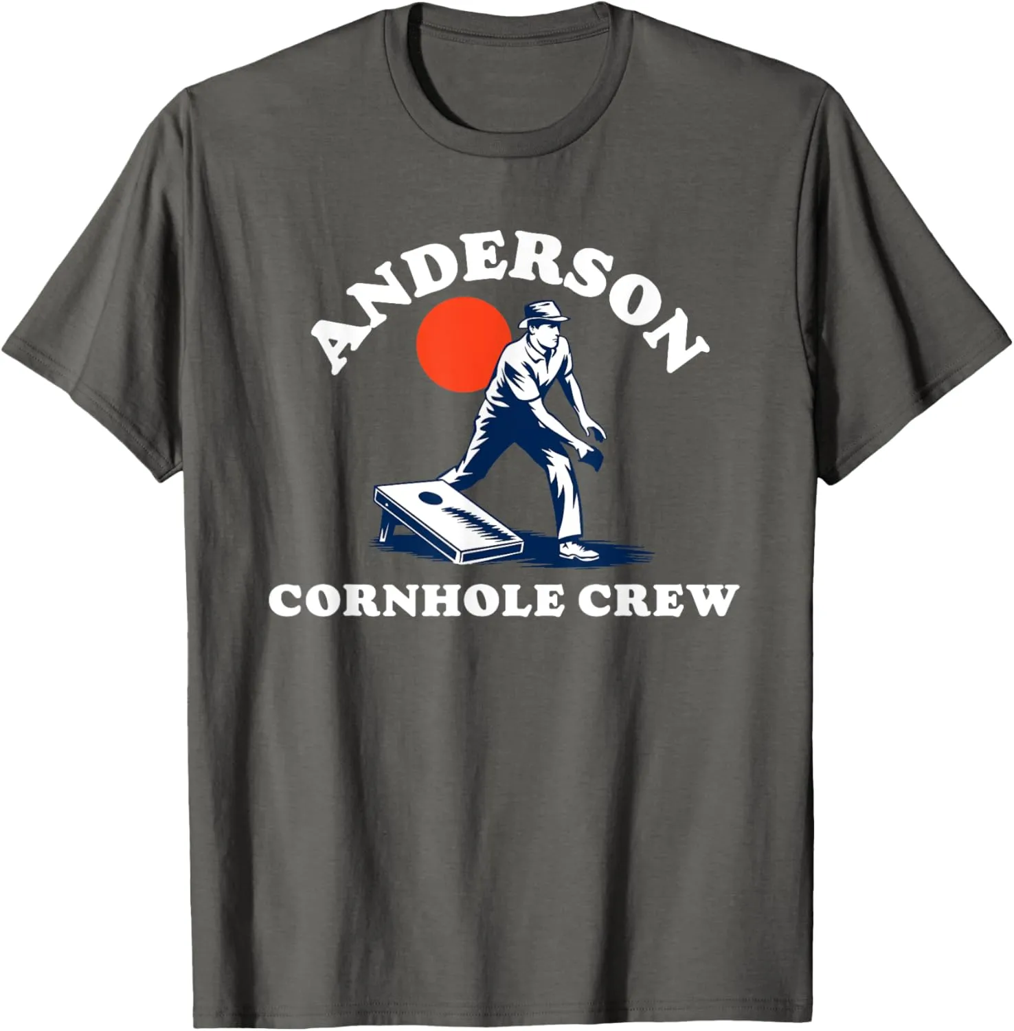 Anderson Cornhole Crew Retro Eighties Vibe Beanbag Team T-Shirt