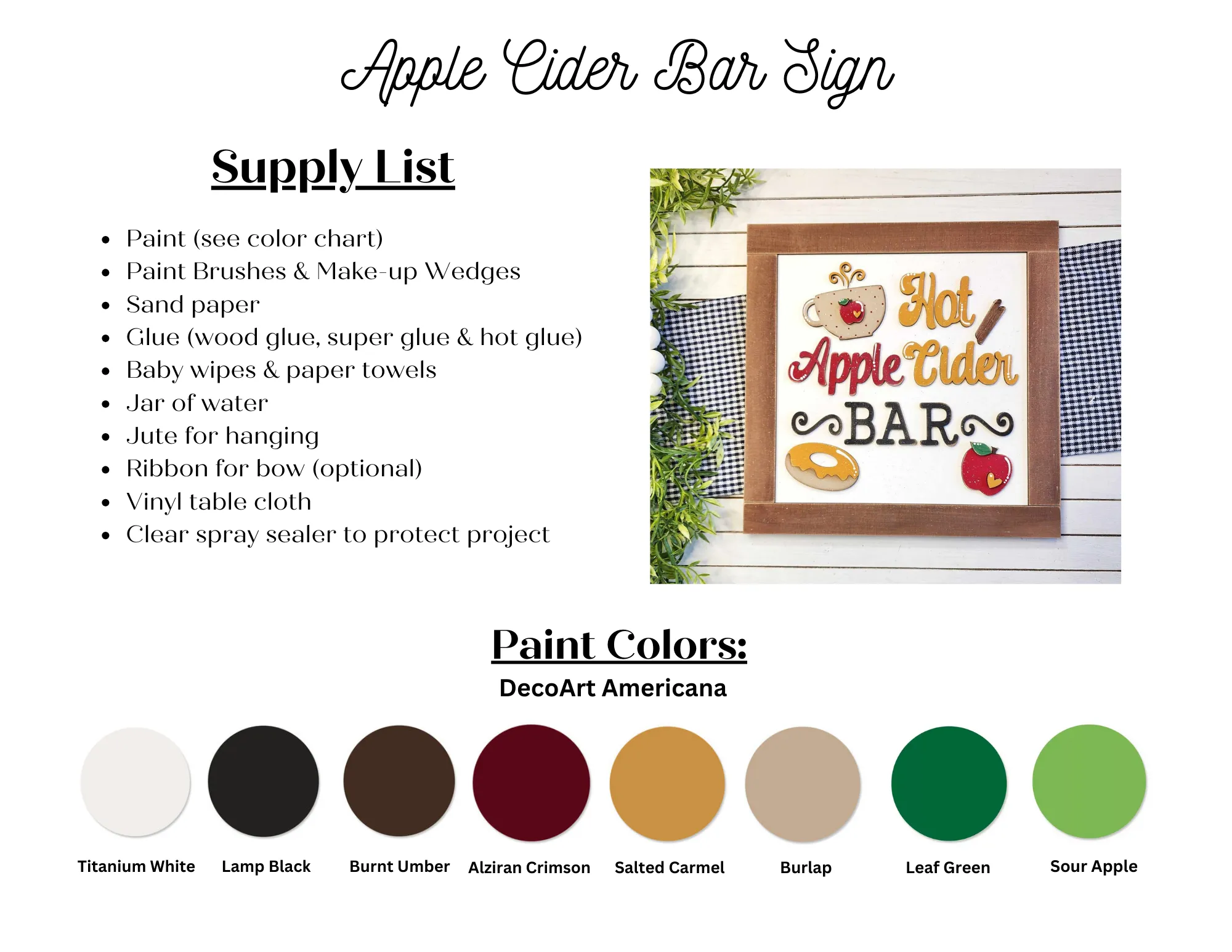 Apple Cider Harvest Collection- Apple Cider Word Block (Copy)