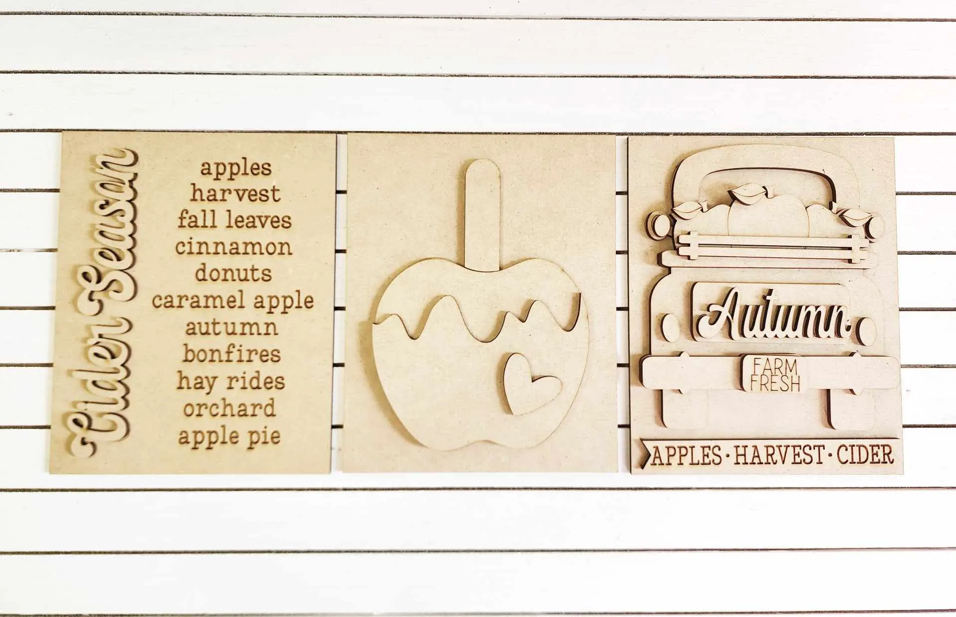 Apple Cider Harvest Collection- Sign Trio