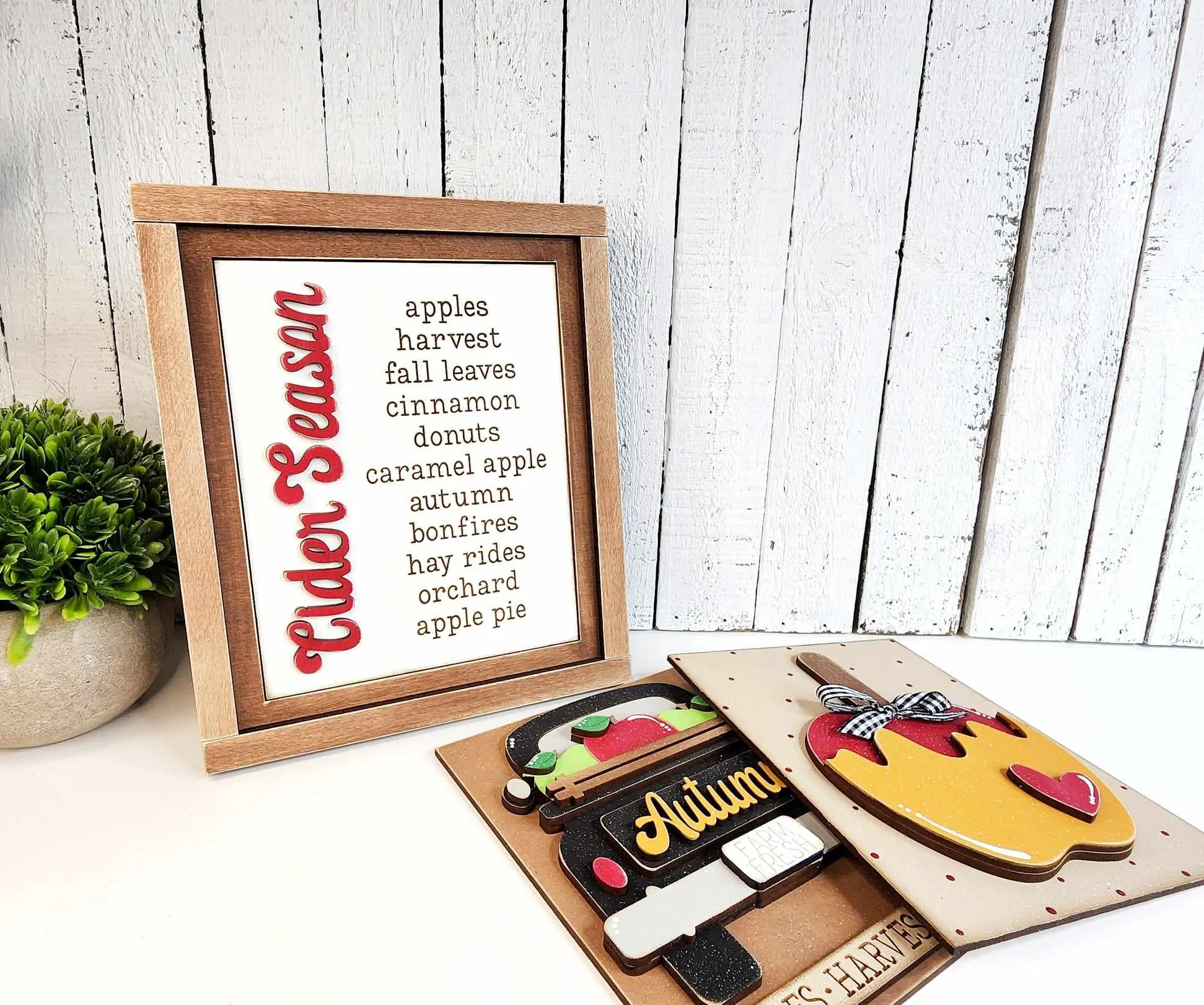 Apple Cider Harvest Collection- Sign Trio