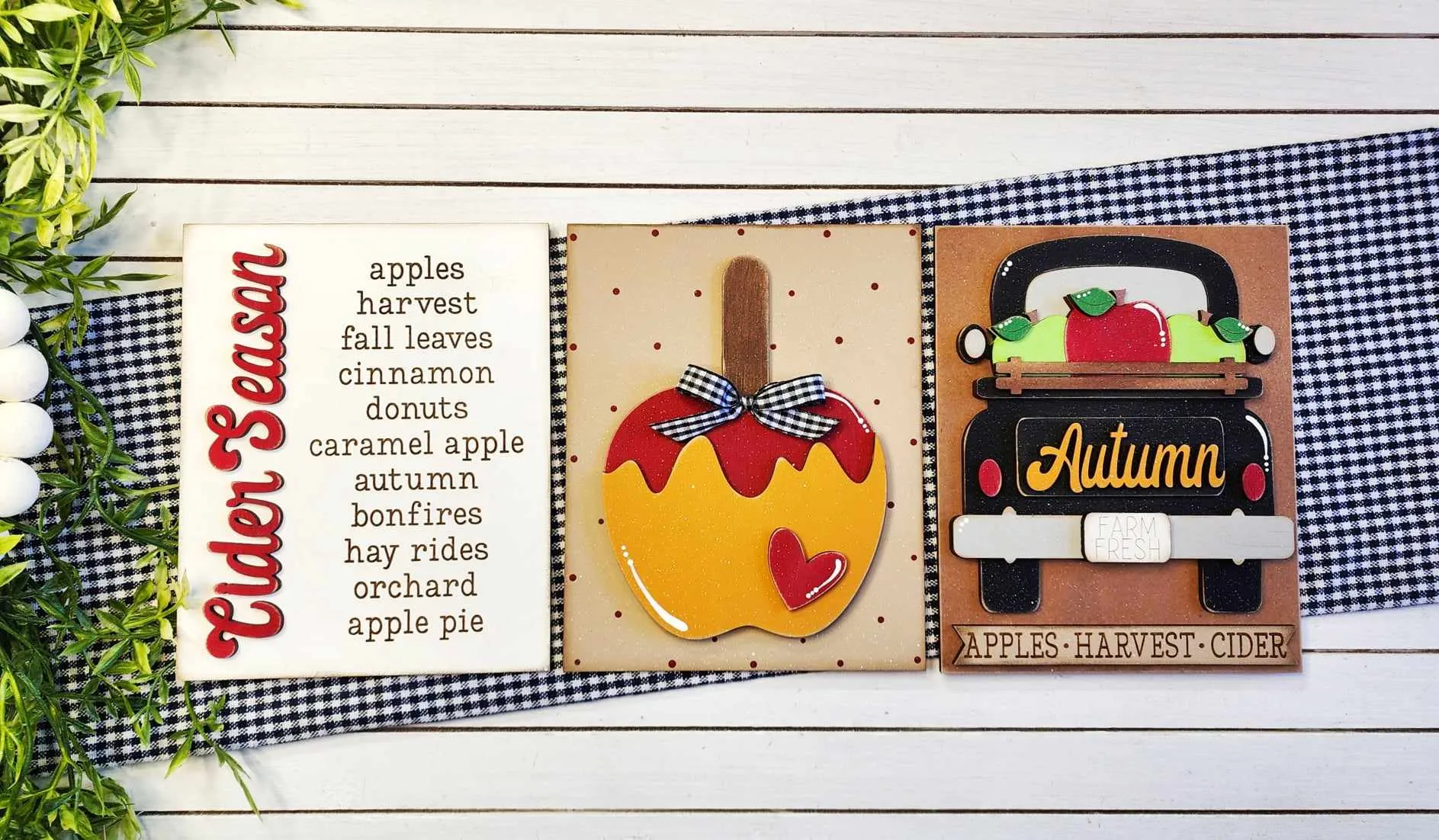 Apple Cider Harvest Collection- Sign Trio