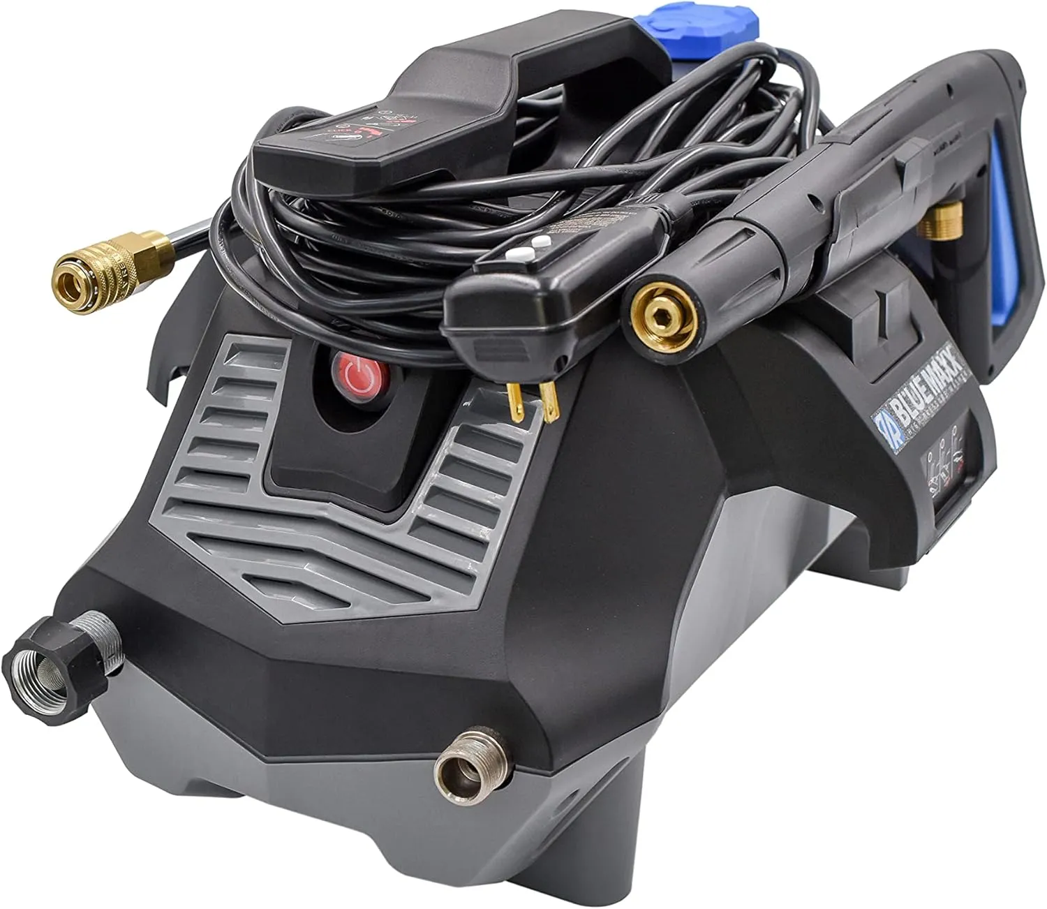 AR Blue Clean Maxx, BM2300 Electric Pressure Washer-2300 PSI, 1.5 GPM, 13 Amps Quick Connect Accessories, 2 in 1 Detachable Cart, On Board Storage, Portable Pressure Washer, High Pressure