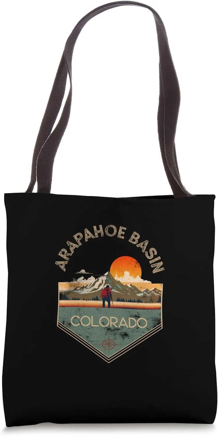 Arapahoe Basin Retro Vintage Hiking Apparel - Souvenir Tote Bag