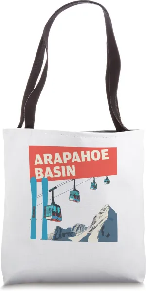 Arapahoe Basin Skiing - Retro Arapahoe Basin Ski Tote Bag