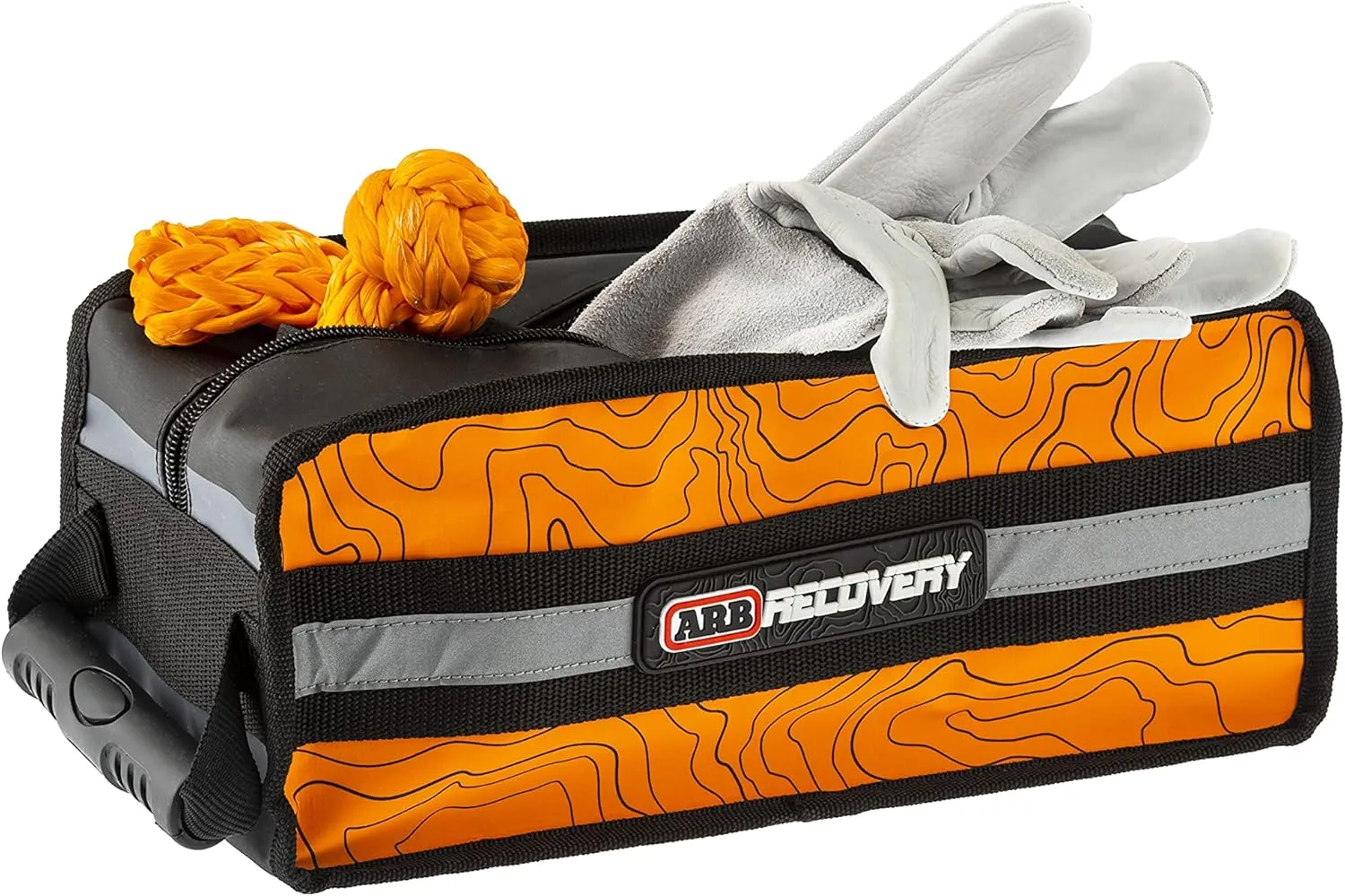 ARB ARB504A Micro Recovery Bag Updated in Black and Orange, Smallest Travel Organizer to Fit The Most Basic and Important Recovery Gear Like Gloves and Shackles