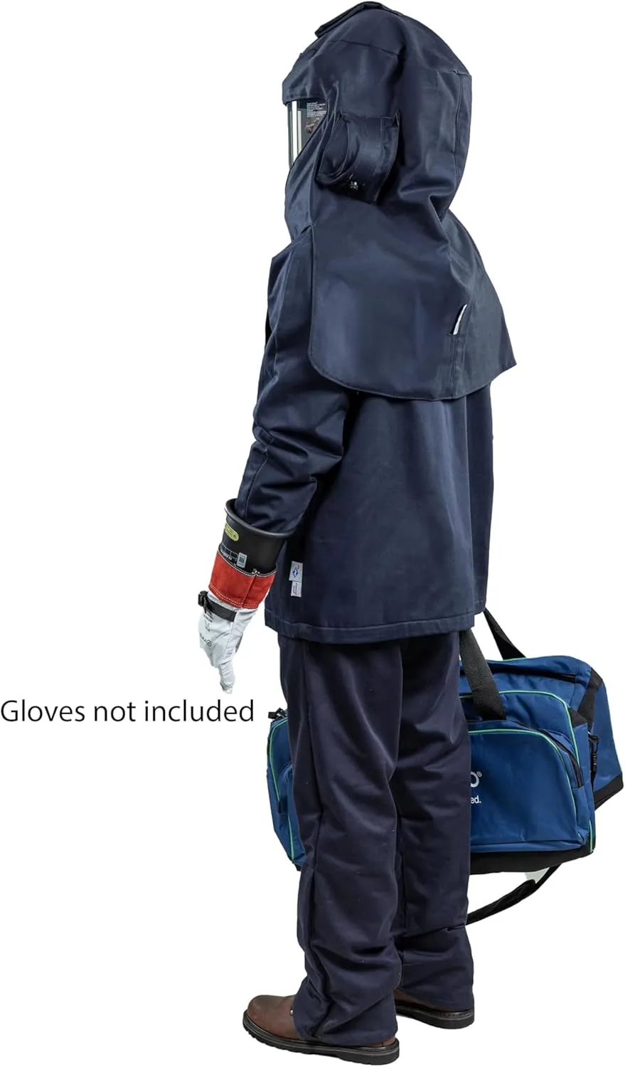 ArcGuard, CAT 4, 40 Cal Arc Flash Kit with FR Short Coat and Bib Overall, Standard Hood, Safety Glasses, and Gear Bag