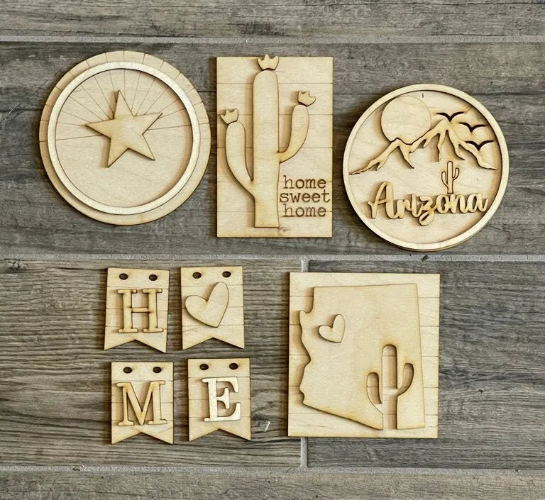 Arizona Tiered Tray Decor Bundle DIY - State Decor
