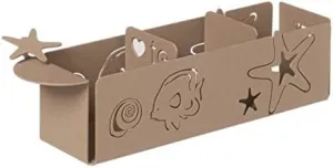 Arts & Crafts 3457C116 Tea Bag Holder with Starfish Neptune 25x6Dx6H cm Material Iron Painted Epoxy Powder Beige