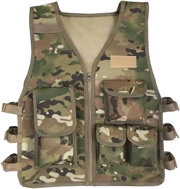 AZB Kids Tactical Vest Adjustable Lightweight Airsoft Paintball Vest for Games or Training