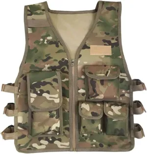 AZB Kids Tactical Vest Adjustable Lightweight Airsoft Paintball Vest for Games or Training