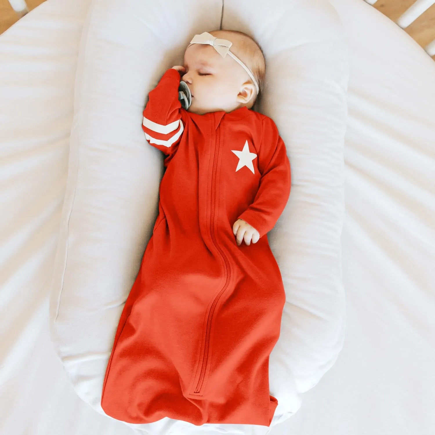 Babysoy Baby & Toddler Long Sleeve Wearable Blanket Sleep Sack - 1.0 TOG Sleeping Bag for Babies